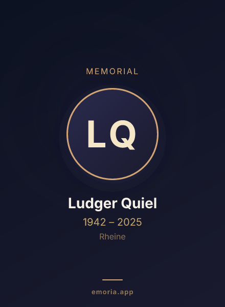 Memorial portrait of Ludger Quiel