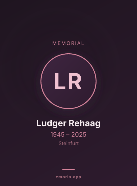 Memorial portrait of Ludger Rehaag