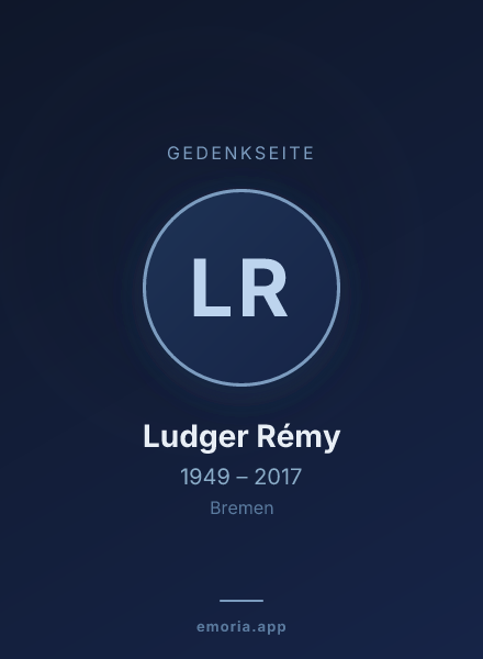 Gedenkportrait von Ludger Rémy