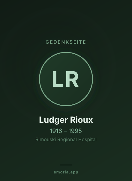 Gedenkportrait von Ludger Rioux