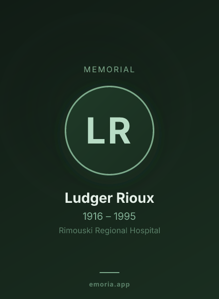Memorial portrait of Ludger Rioux