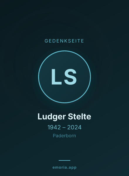 Gedenkportrait von Ludger Stelte