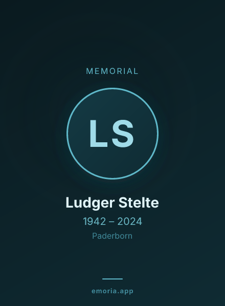 Memorial portrait of Ludger Stelte