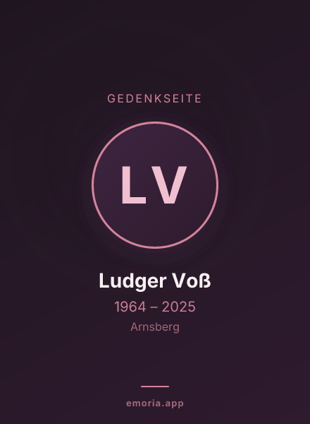 Gedenkportrait von Ludger Voß