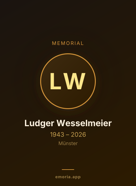 Memorial portrait of Ludger Wesselmeier