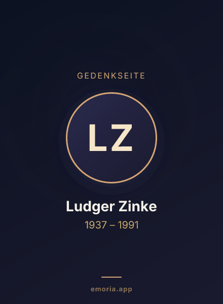 Gedenkportrait von Ludger Zinke