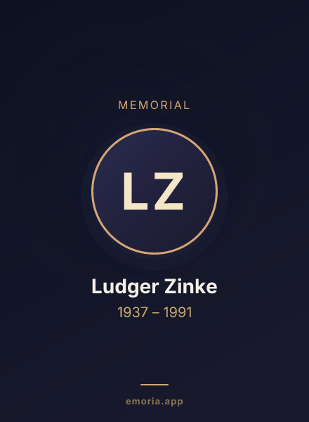 Memorial portrait of Ludger Zinke