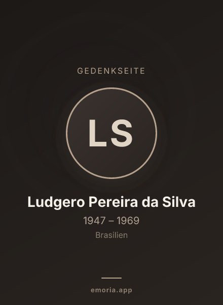 Gedenkportrait von Ludgero Pereira da Silva