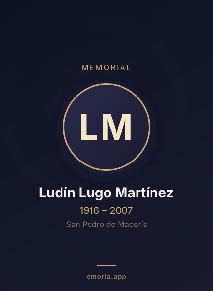 Memorial portrait of Ludín Lugo Martínez