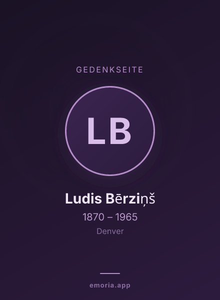 Gedenkportrait von Ludis Bērziņš
