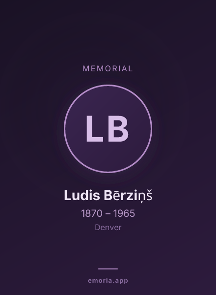 Memorial portrait of Ludis Bērziņš