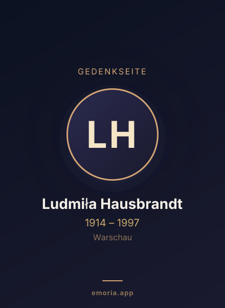Gedenkportrait von Ludmiła Hausbrandt