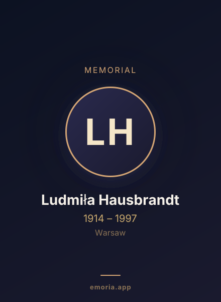 Memorial portrait of Ludmiła Hausbrandt