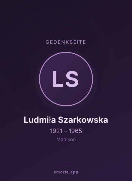 Gedenkportrait von Ludmiła Szarkowska