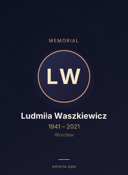 Memorial portrait of Ludmiła Waszkiewicz