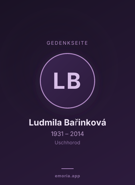 Gedenkportrait von Ludmila Bařinková