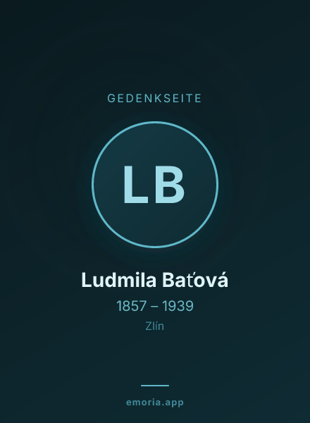 Gedenkportrait von Ludmila Baťová