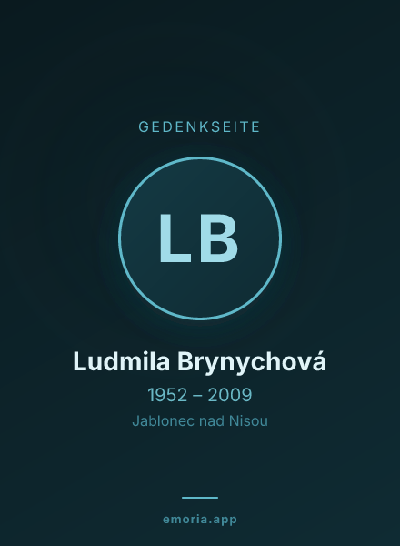 Gedenkportrait von Ludmila Brynychová