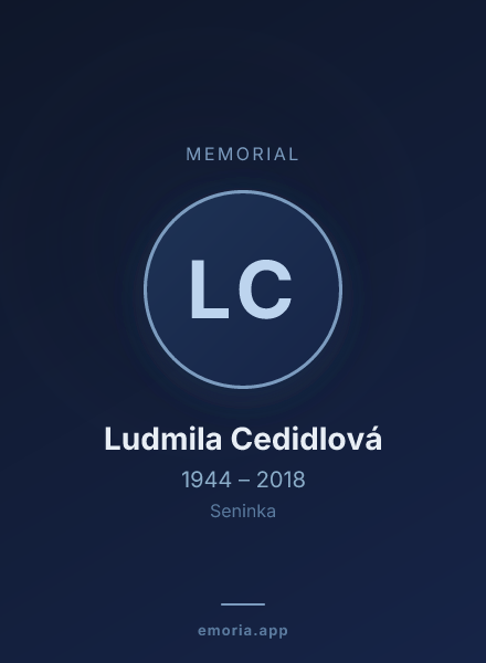 Memorial portrait of Ludmila Cedidlová