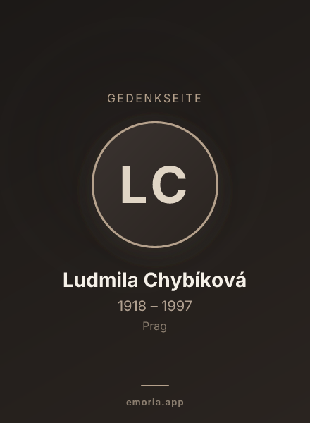 Gedenkportrait von Ludmila Chybíková
