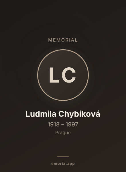 Memorial portrait of Ludmila Chybíková