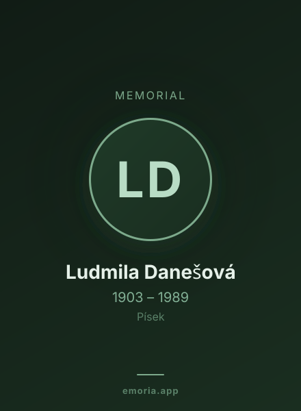 Memorial portrait of Ludmila Danešová