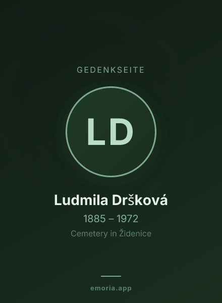 Gedenkportrait von Ludmila Dršková