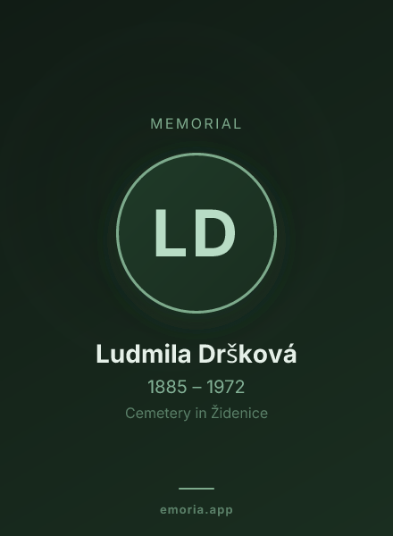 Memorial portrait of Ludmila Dršková