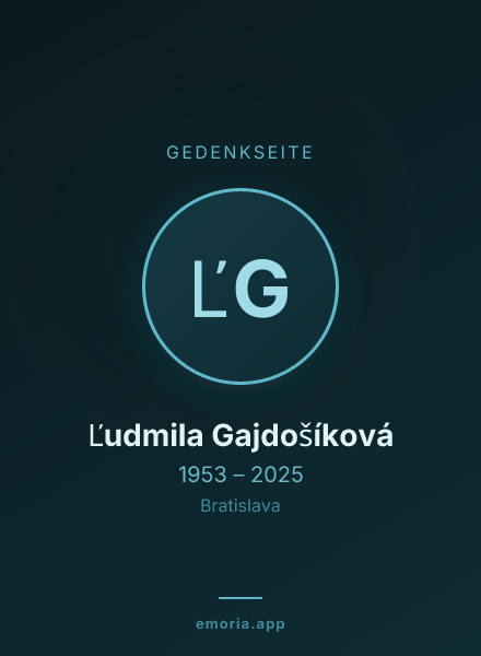 Gedenkportrait von Ľudmila Gajdošíková