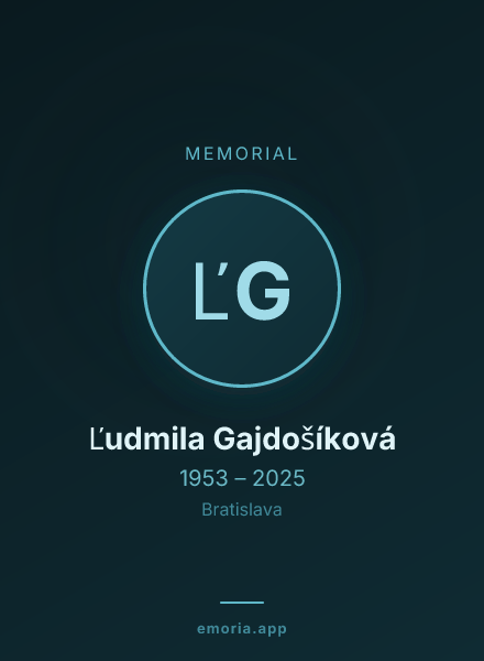Memorial portrait of Ľudmila Gajdošíková