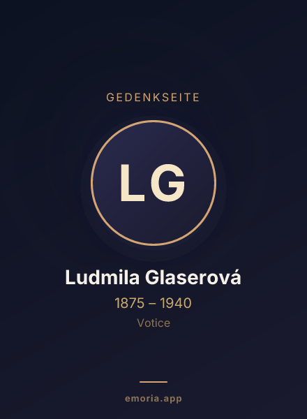 Gedenkportrait von Ludmila Glaserová
