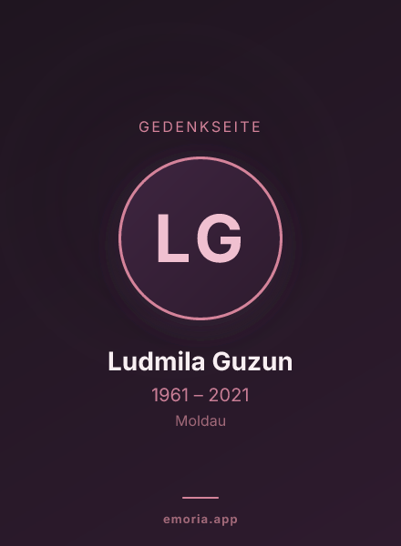 Gedenkportrait von Ludmila Guzun