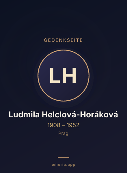 Gedenkportrait von Ludmila Helclová-Horáková