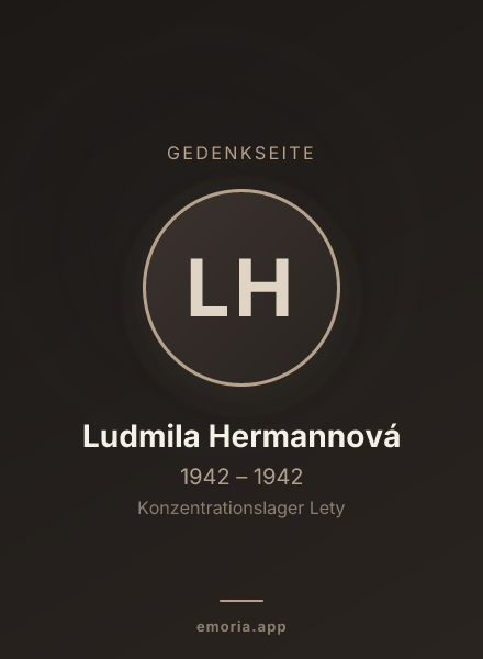 Gedenkportrait von Ludmila Hermannová