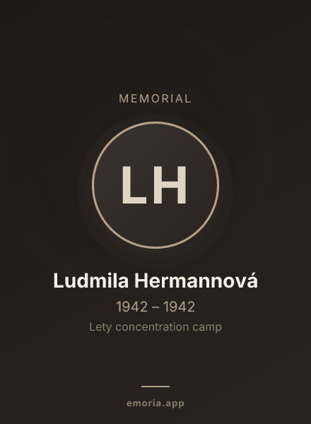 Memorial portrait of Ludmila Hermannová