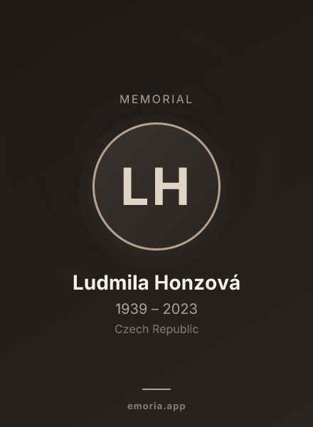 Memorial portrait of Ludmila Honzová