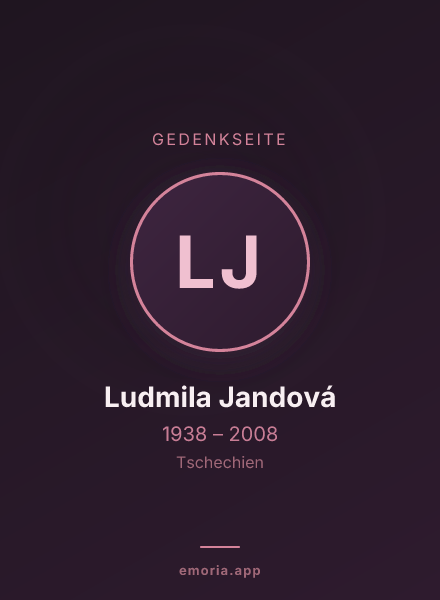 Gedenkportrait von Ludmila Jandová