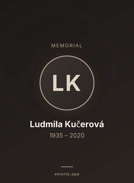 Memorial portrait of Ludmila Kučerová