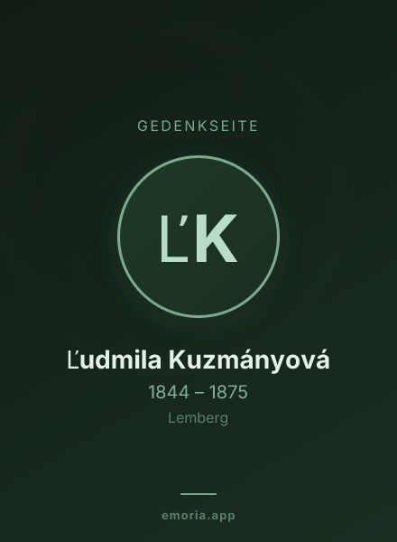 Gedenkportrait von Ľudmila Kuzmányová