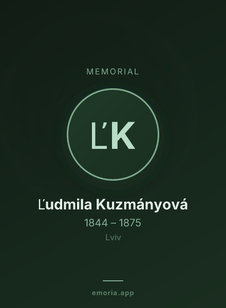 Memorial portrait of Ľudmila Kuzmányová
