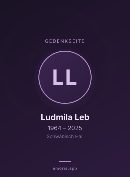 Gedenkportrait von Ludmila Leb