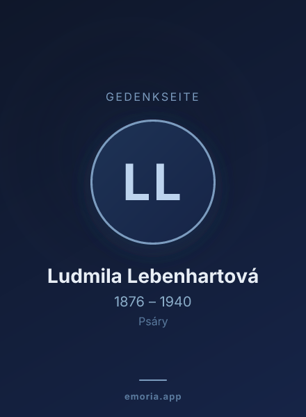 Gedenkportrait von Ludmila Lebenhartová