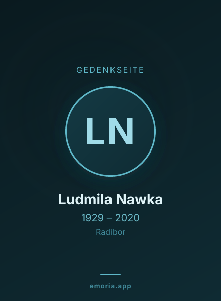 Gedenkportrait von Ludmila Nawka