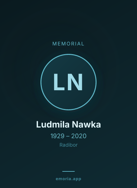 Memorial portrait of Ludmila Nawka