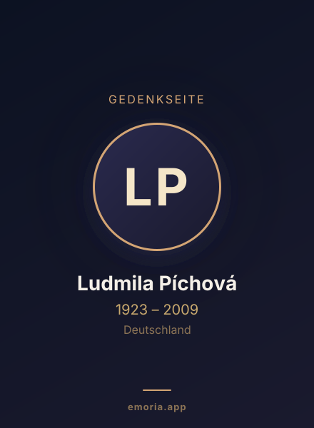 Gedenkportrait von Ludmila Píchová