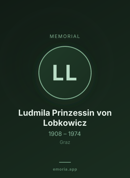 Memorial portrait of Ludmila Prinzessin von Lobkowicz
