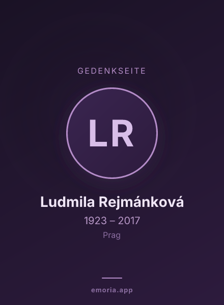 Gedenkportrait von Ludmila Rejmánková