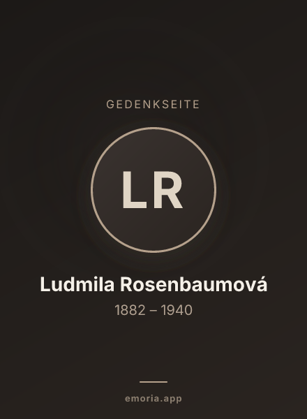 Gedenkportrait von Ludmila Rosenbaumová