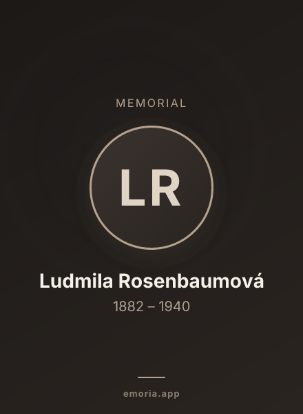 Memorial portrait of Ludmila Rosenbaumová