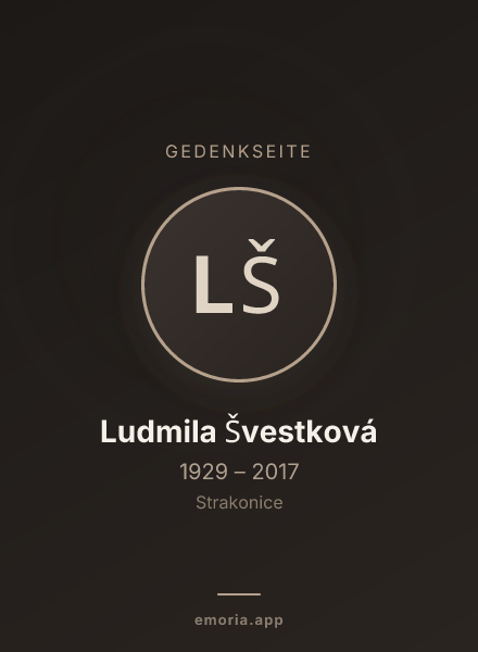 Gedenkportrait von Ludmila Švestková